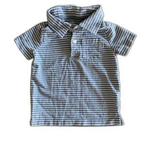 OshKosh Blue Striped Polo Shirt Boys' 12 Months
